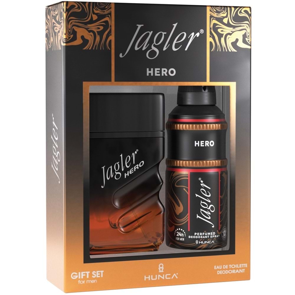 Jagler Parfüm Seti (Karma Set) Kadın 60ML Classic + Deodorant / Erkek 90ML Hero + Deodorant