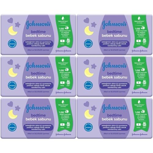 Johnsons Baby Bedtime Natural Bebek Sabunu 90GR (6 Lı Set)
