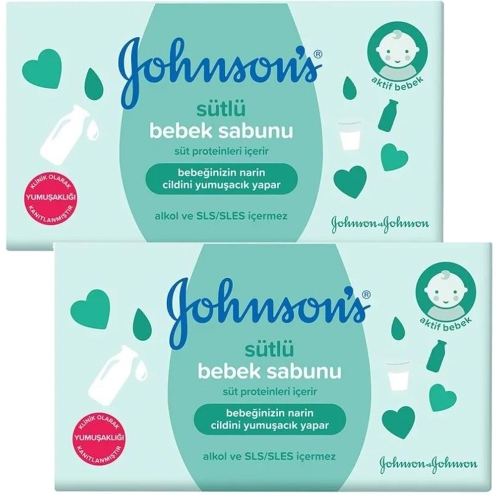 Johnsons Baby Bebek Sabunu 90GR Sütlü 8 Li Set (4PK*2)