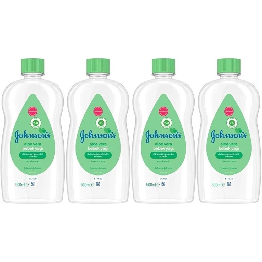 Johnsons Baby Bebek Yağı 500ML Aloe Vera (4 Lü Set)