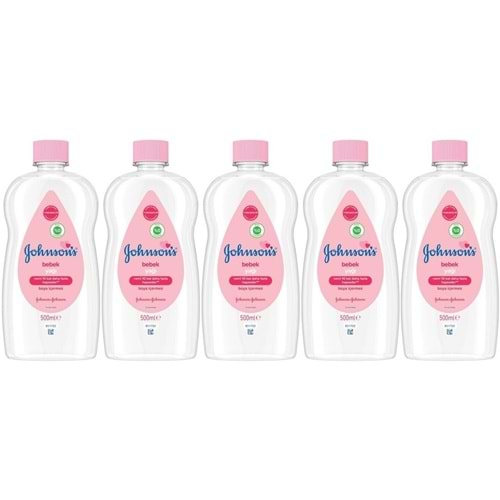 Johnsons Baby Bebek Yağı 500ML Nemlendirici (Pembe) (5 Li Set)