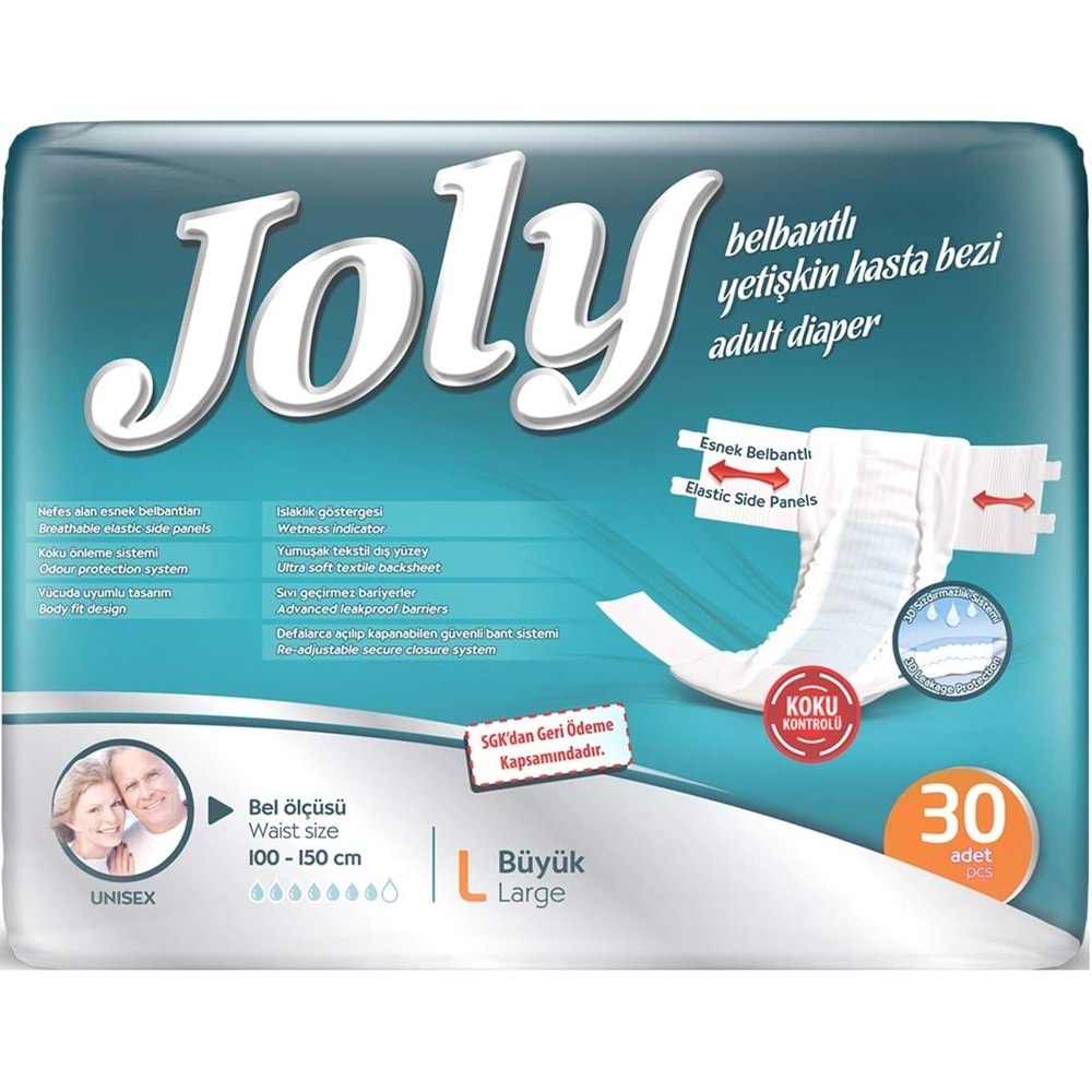 Joly Yetişkin Bezi Bel Bantlı L - Büyük - Large 180 Adet