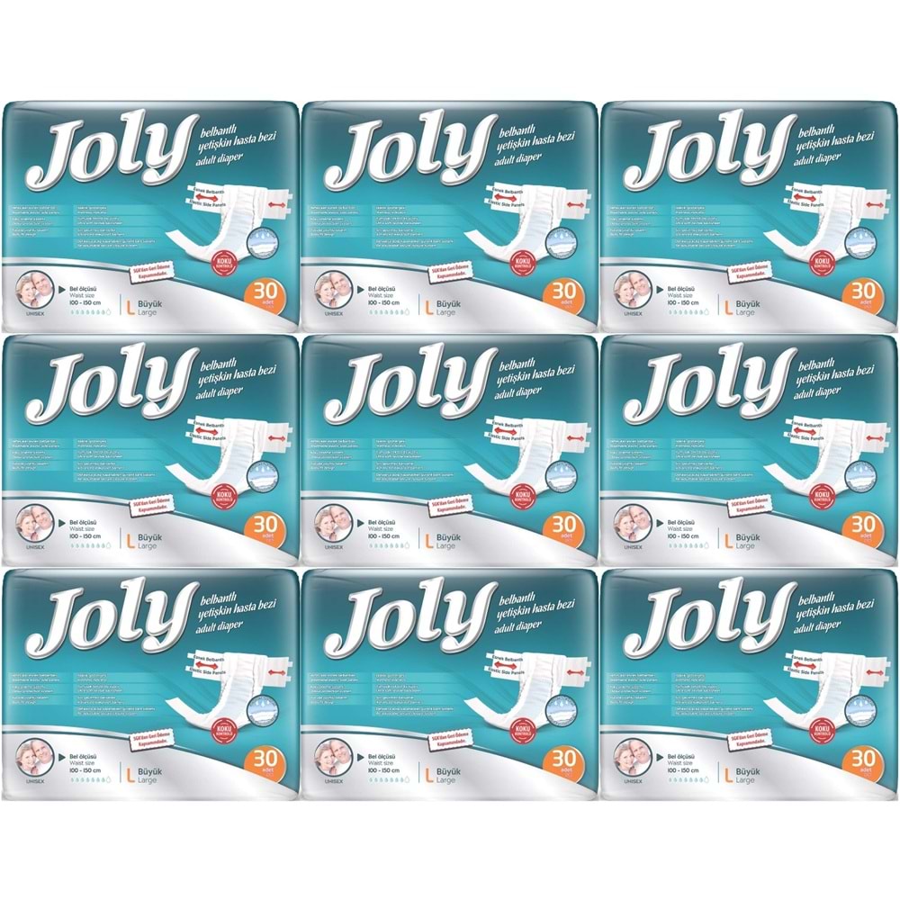 Joly Yetişkin Bezi Bel Bantlı L - Büyük - Large 270 Adet