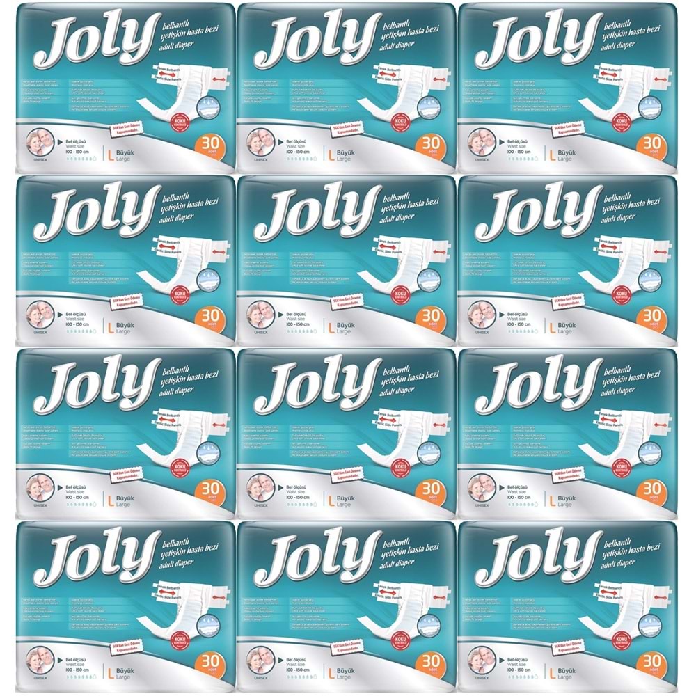 Joly Yetişkin Bezi Bel Bantlı L - Büyük - Large 360 Adet