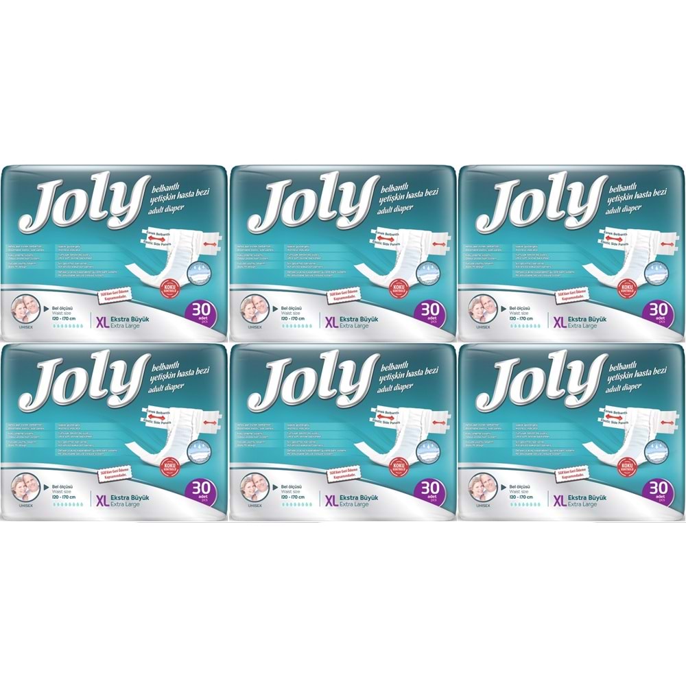 Joly Yetişkin Bezi Bel Bantlı XL - Ekstra Large - Extra Large 180 Adet