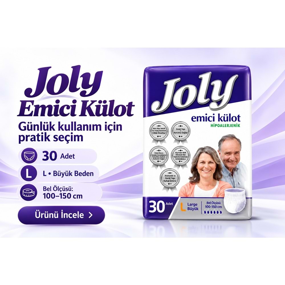 Joly Emici Külot Yetişkin Bezi L - Büyük - Large 150 Adet