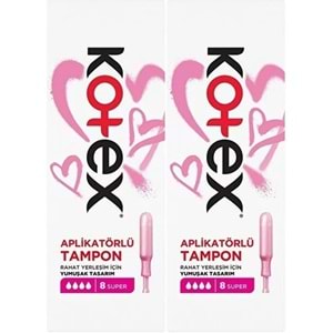 Kotex Aplikatörlü Tampon Süper 16 Lı Set (2PK*8)