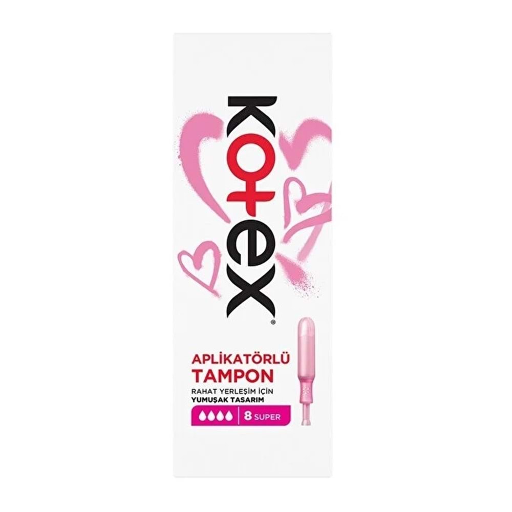 Kotex Aplikatörlü Tampon Süper 16 Lı Set (2PK*8)