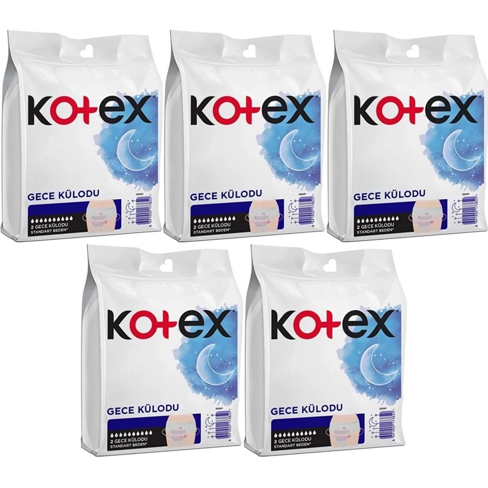Kotex Gece Külodu / Külot Standart Beden (Yoğun Regl Dönemine Özel) 10 Lu Set (5PK*2)