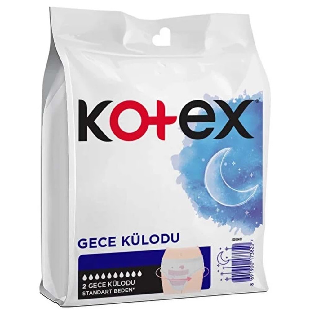 Kotex Gece Külodu / Külot Standart Beden (Yoğun Regl Dönemine Özel) 10 Lu Set (5PK*2)