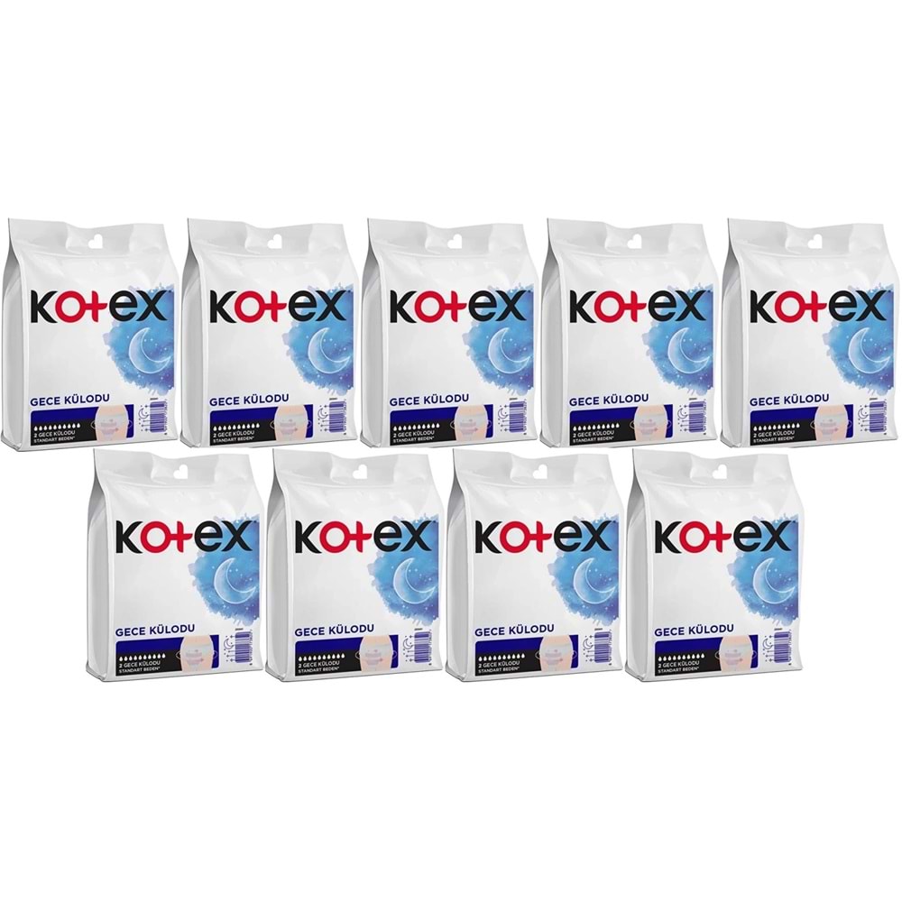 Kotex Gece Külodu / Külot Standart Beden (Yoğun Regl Dönemine Özel) 18 Li Set (9PK*2)