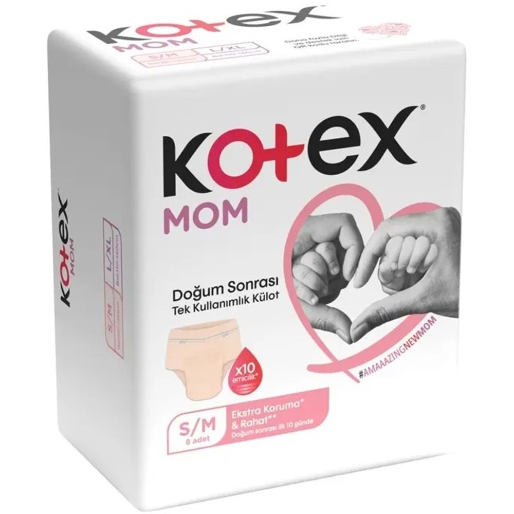 Kotex Mom Lohusa Külodu - Külot Bez S - Small - Küçük / M - Medium - Orta 32 Li Set (4PK*8)