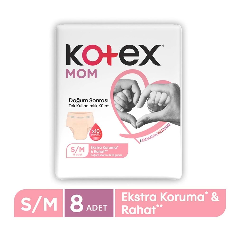 Kotex Mom Lohusa Külodu - Külot Bez S - Small - Küçük / M - Medium - Orta 72 Li Set (9PK*8)