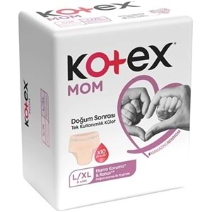 Kotex Mom Lohusa Külodu - Külot Bez L - Large - Büyük / XL - Extra Large - 16 Lı Set (2PK*8)