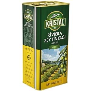 Kristal Zeytinyağı 10LT Natürel Sızma Soğuk Sıkım / Riviera (Teneke) (2PK*5LT)