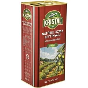 Kristal Zeytinyağı 10LT Natürel Sızma Soğuk Sıkım / Riviera (Teneke) (2PK*5LT)