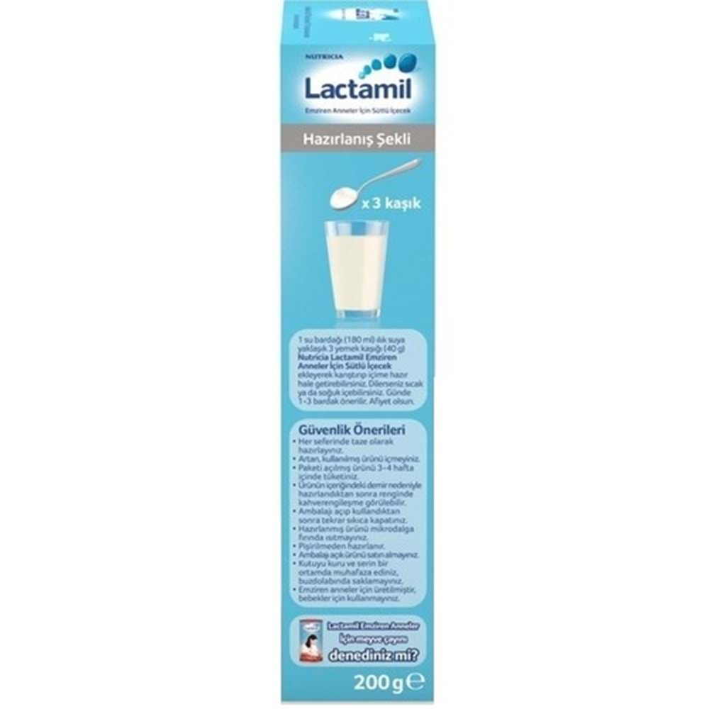 Nutrıcıa Lactamil 200GR (Emziren Anneler İçin Sütlü İçeçek) (4 Lü Set)