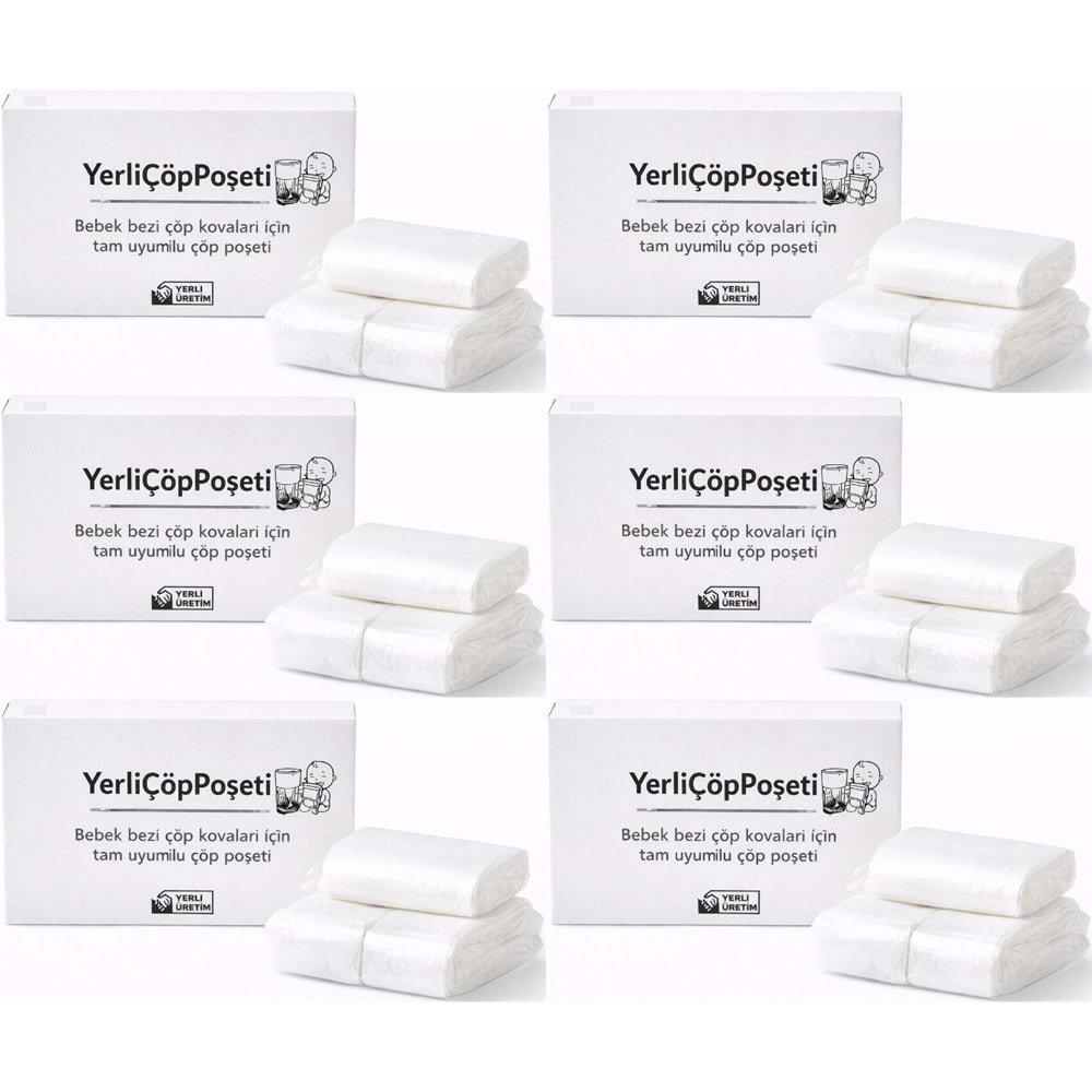 Mandaş Tommee Tippee Twist & Click Çöp Poşeti Tam Uyumlu Yerli (3 Lü Yedek Set) KOVASIZ (6 Lı Set)