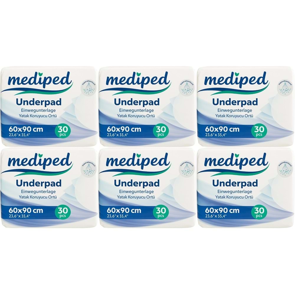 Mediped Hasta Alt Açma Yatak Koruyucu Örtü 60*90CM Klasik 180 Adet (6PK*30)
