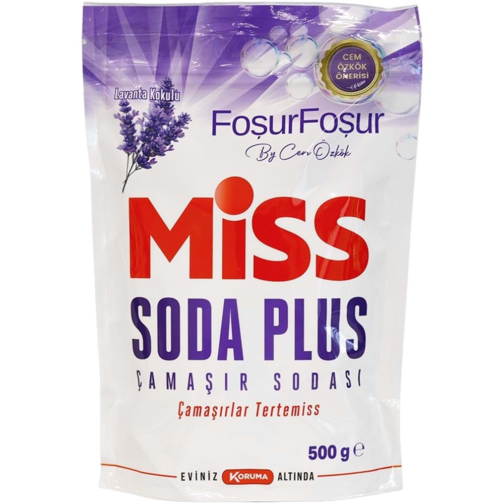 Miss Soda Plus Çamaşır Sodası 500 GR Lavanta (6 Lı Set) Toplam 3000 GR