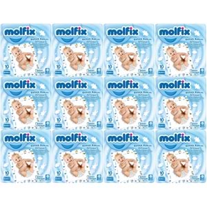 Molfix Bebek Bakım Alt Açma Örtüsü 12 Li Set 120 Adet (12Pk*10)