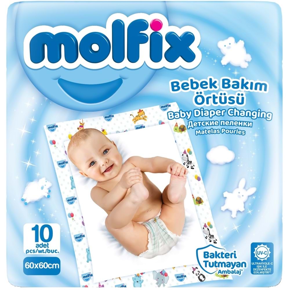 Molfix Bebek Bakım Alt Açma Örtüsü 12 Li Set 120 Adet (12Pk*10)