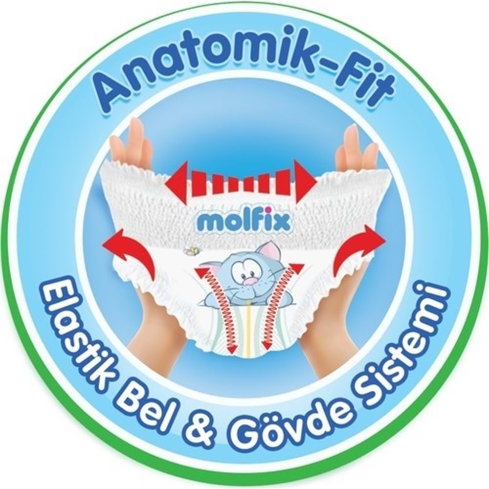 Molfix Külot Bebek Bezi Beden:6 (15+Kg) Extra Large 86 Adet Ultra Avantaj Pk + 3 Adet Islak Mendil