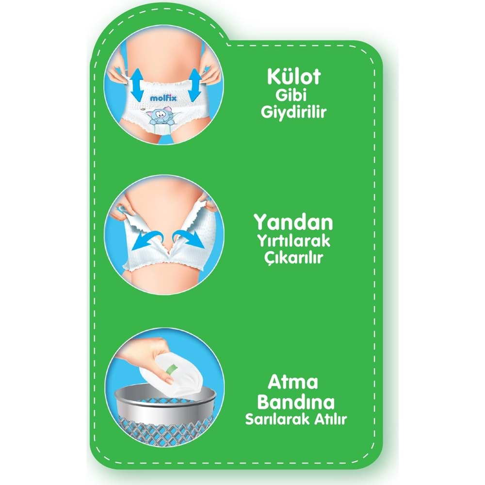 Molfix Külot Bebek Bezi 7 Beden 19+ KG XXLarge 216 Adet Ekstra Dev Avantaj Pk