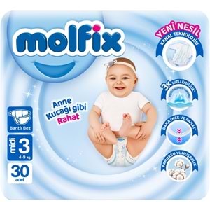 Molfix Bebek Bezi Beden:3 (4-9Kg) Midi 150 Adet Jumbo Mega Pk
