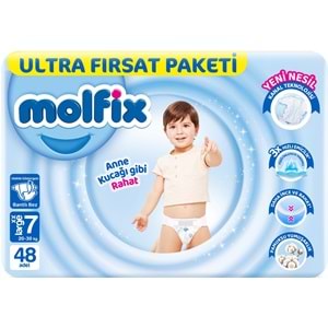 Molfix Bebek Bezi 7 Beden 20-30 KG XX Large 96 Adet Ultra Ekonomik Fırsat Pk