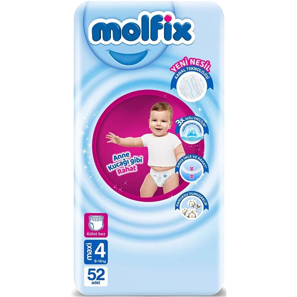 Molfix Külot Bebek Bezi 4 Beden 9-14 KG Maxi 260 Adet Mega Fırsat Pk