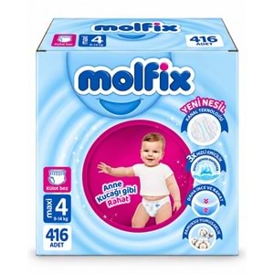 Molfix Külot Bebek Bezi 4 Beden 9-14 KG Maxi 416 Adet Dev Ekonomik Fırsat Pk