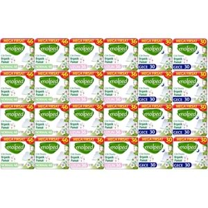 Molped Pure&Soft Hijyenik Ped Avantaj PK Normal 368 + Uzun 288 + Gece 240 Toplam : 896 Adet