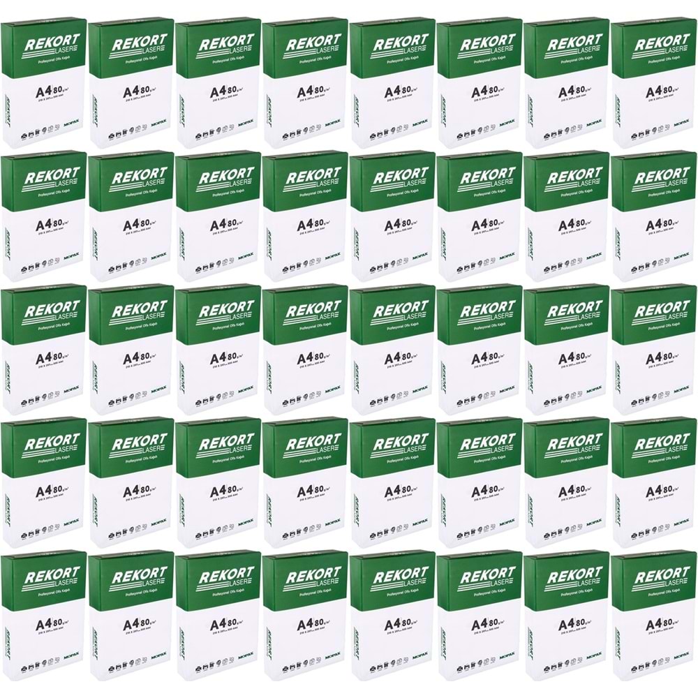 Mopak Rekort A4 80GR/M2 Fotokopi Kağıdı 20000 Adet (40PK*500)