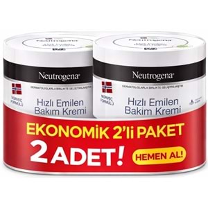 Neutrogena Norveç Formülü Hızlı Emilen Bakım Kremi 200ML+200ML 400ML Avantaj PK (4 Lü Set)