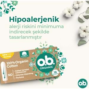 O.B Organic Normal Tampon 96 Lı Set (6PK*16)