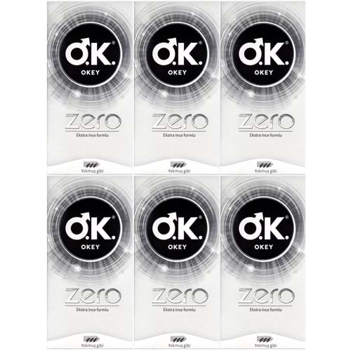 Okey Prezervatif 120 Adet Zero (Ekstra İnce Formlu) Ekonomik Pk (6PK*20)