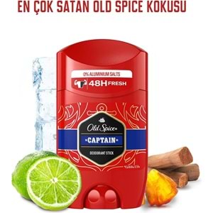 Old Spice Captain Stick Roll-On Men/Erkek Deodorant 50ML (9 Lu Set)