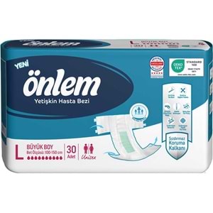 Önlem Hasta Bezi Bel Bantlı Tekstil Yüzey L - Large - Büyük 180 Adet (6PK*30)