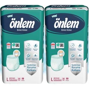 Önlem Emici Külot Yetişkin Hasta Bezi L - Large - Büyük 60 Adet (2PK*20)