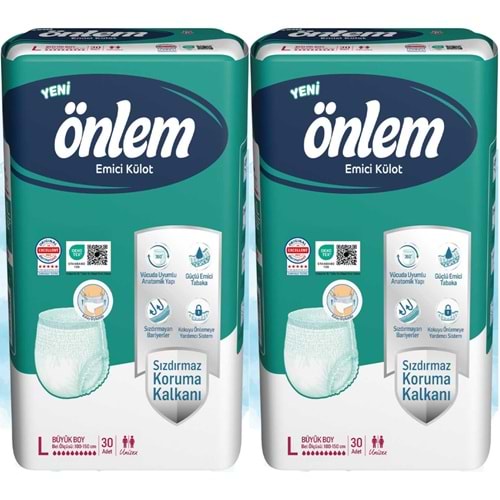 Önlem Emici Külot Yetişkin Bezi L - Large - Büyük 60 Adet (2PK*20)