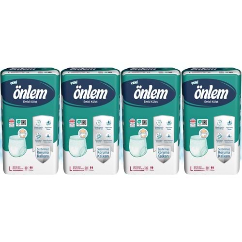 Önlem Emici Külot Yetişkin Hasta Bezi L - Large - Büyük 120 Adet (4PK*20)