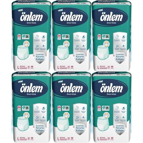Önlem Emici Külot Yetişkin Bezi L - Large - Büyük 180 Adet (6PK*20)