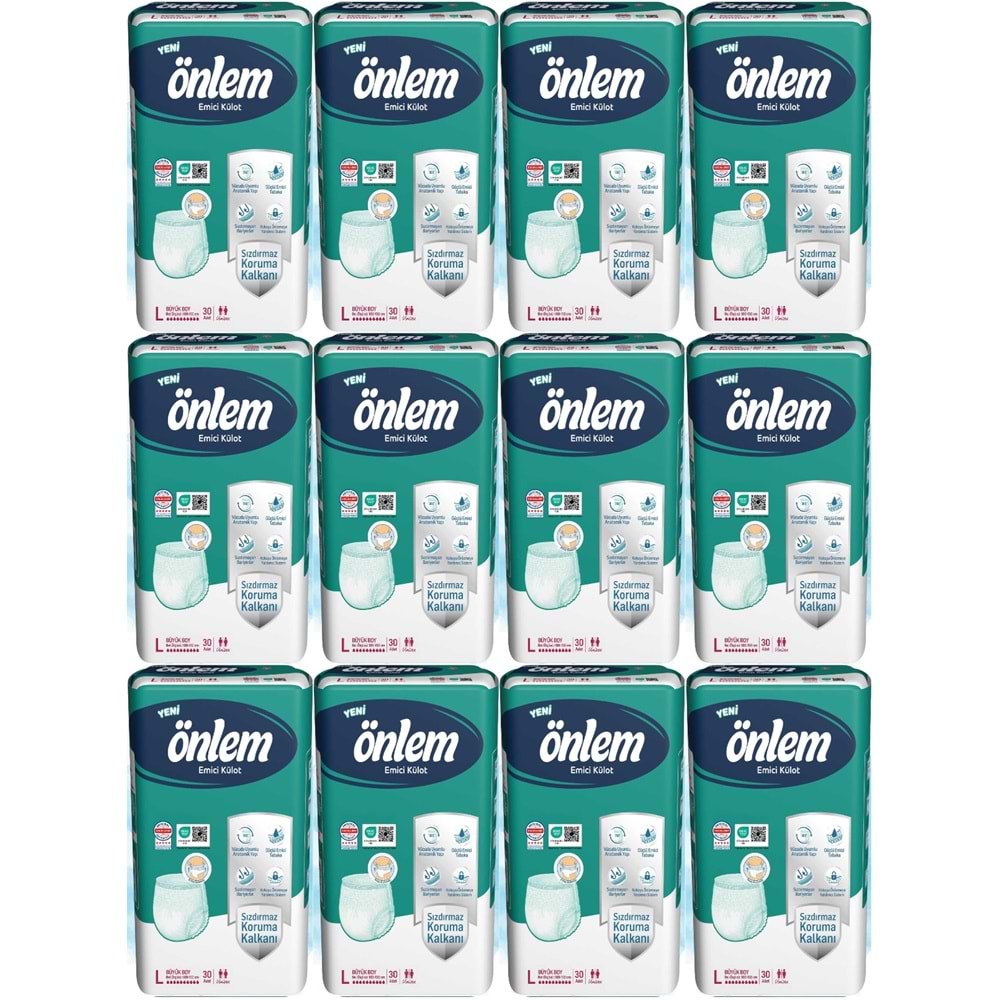 Önlem Emici Külot Yetişkin Bezi L - Large - Büyük 360 Adet (12PK*30)