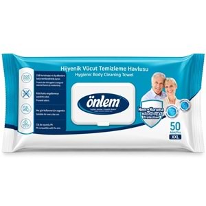 Önlem Hijyenik Vücut Temizleme Islak Mendil Havlu 200 Yaprak (4PK*50)