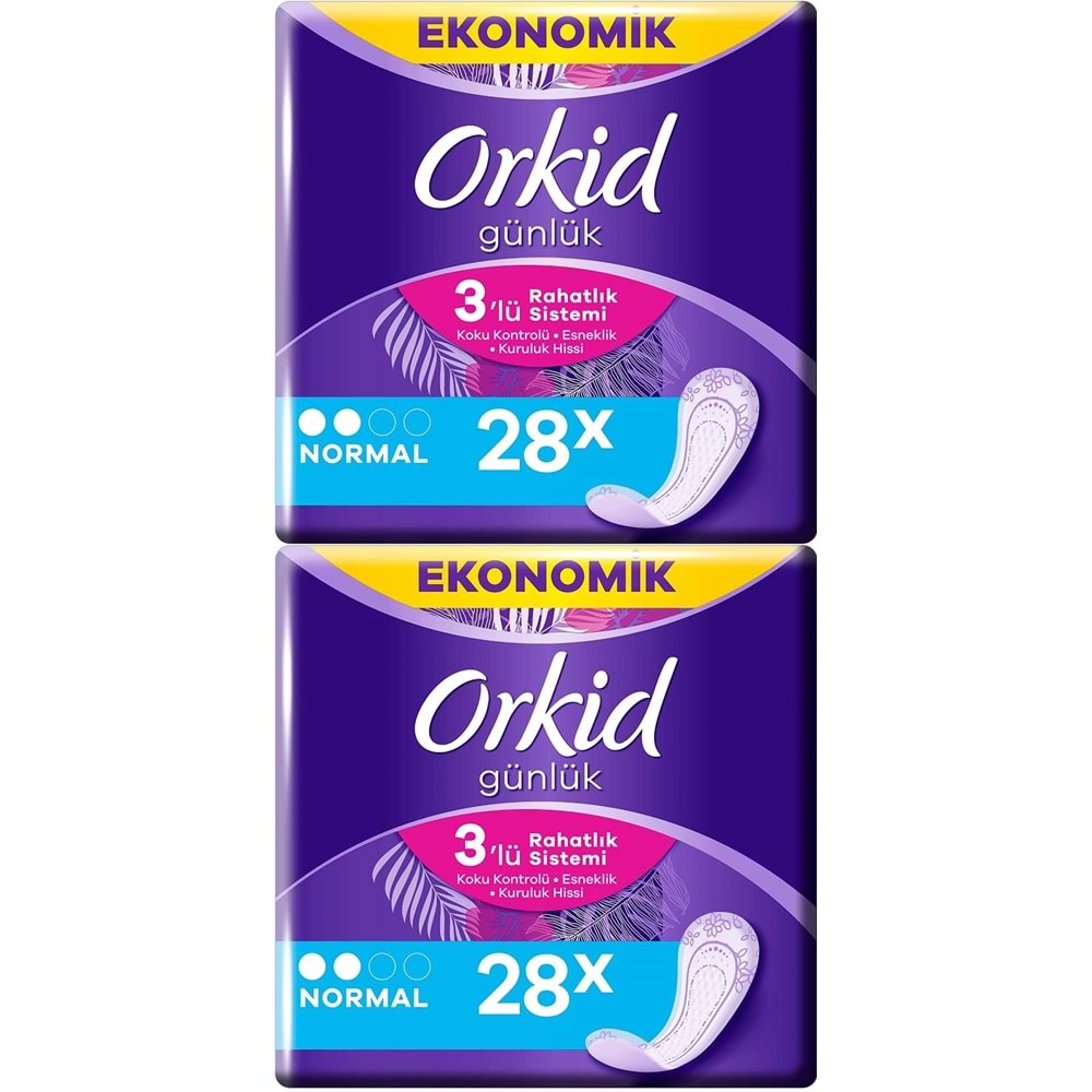 Orkid Günlük Ped Günlük Koruma Normal 56 Adet Ekonomik Paket (Tekli Paketlerde) (2PK*28)