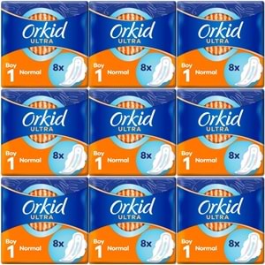 Orkid Hijyenik Ped Ultra Extra Normal 72 Adet Standart Pk (9PK*8)