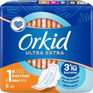 Orkid Hijyenik Ped Ultra Extra Normal 72 Adet Standart Pk (9PK*8)