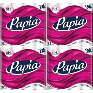 Papia Tuvalet Kağıdı (3 Katlı) 128 Li Pk (4Pk*32)