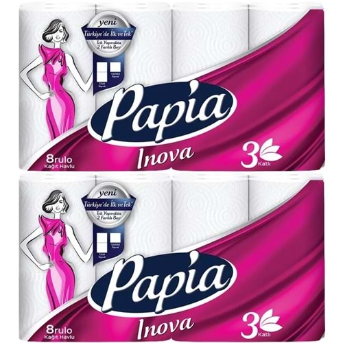 Papia kağıt Havlu (3 Katlı) 16 Lı Set Inova (2PK*8)